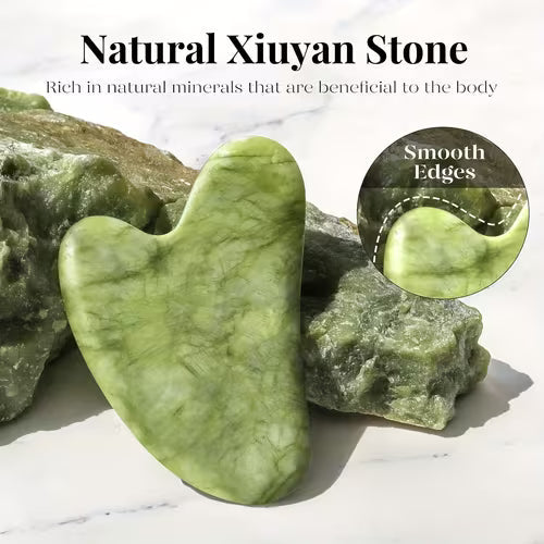 1pc Real Xiuyan Stone Green Guasha Scraping Massage