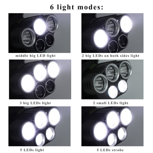 XML T6 LST LED Headlight Torch Flashlight 6 Modes